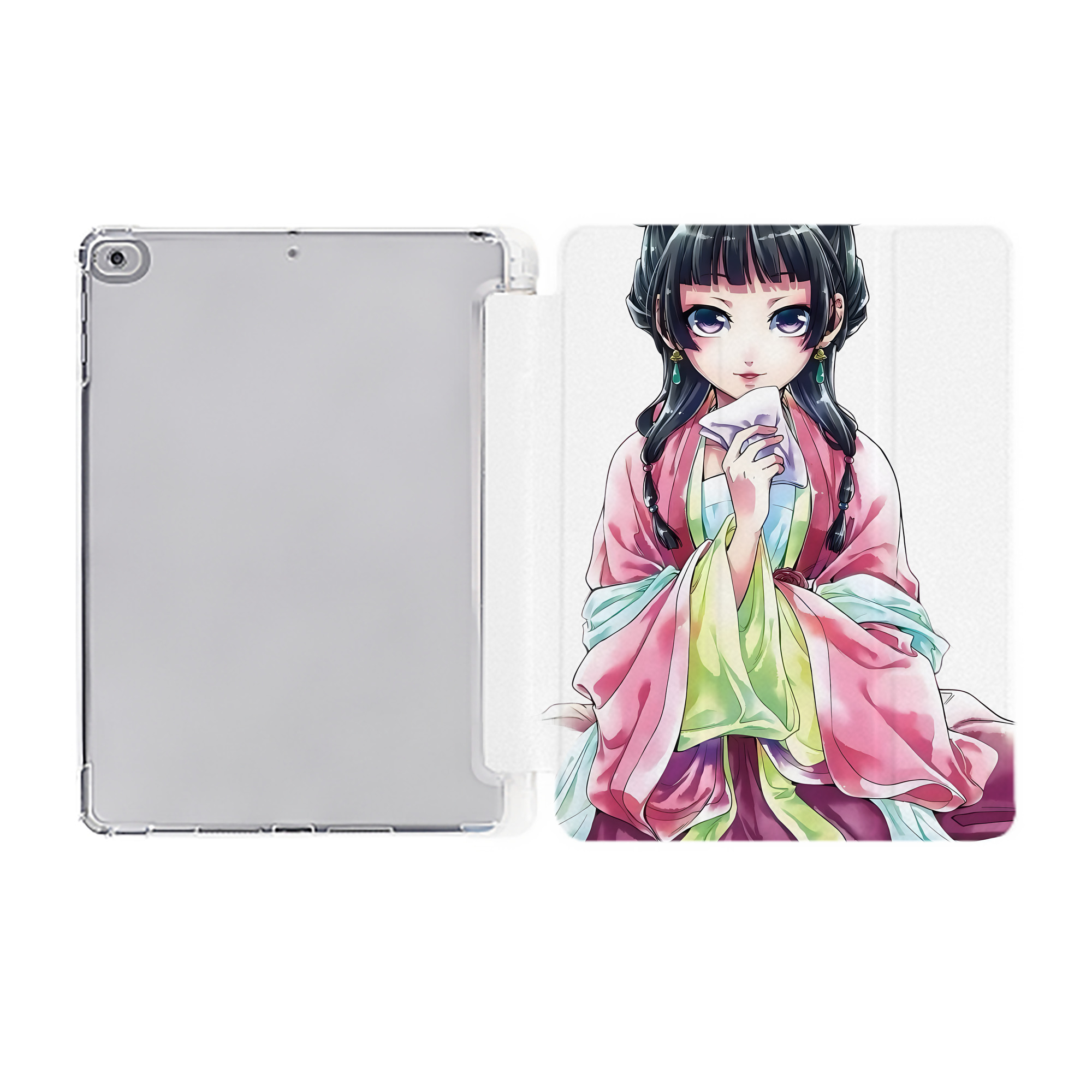 （画像用） 薬屋のひとりごと The Apothecary Diaries IPad ケース ペン収納付き 三つ折りスタンド PUレザー×シリコン 対応機種9.5/10.5/10.9インチ